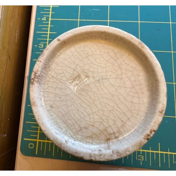 Set Of 4 Vintage Crackle Glaze Ceramic tea Cups With Floral Made in Japan Design - Picture 5 of 7